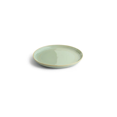 ExclusiveLane 'Sage Serenity' Porcelain Dinner Plates (Set of 4, Microwave Safe, Hand Glazed)