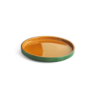 ExclusiveLane 'Forest Canopy' Ceramic Quarter Plates (Set of 6, Microwave Safe, Hand Glazed)