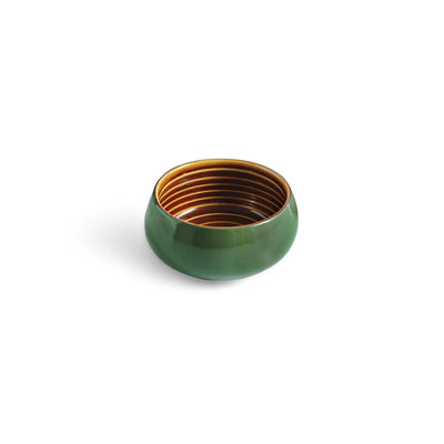 ExclusiveLane 'Forest Canopy' Ceramic Dinner Bowls/Katoris (Set of 4, 140 ML, Microwave Safe, Hand Glazed)
