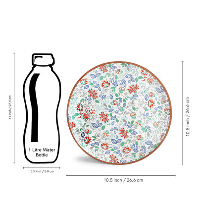 ExclusiveLane 'Spring Garden' Ceramic Dinner Plates (Set of 4, Microwave Safe, Handcrafted)