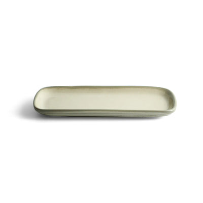 ExclusiveLane 'Wheat Serenity' Porcelain Serving Platter (Set of 1, Microwave Safe, Hand Glazed)
