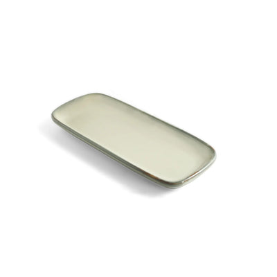 ExclusiveLane 'Wheat Serenity' Porcelain Serving Platter (Set of 1, Microwave Safe, Hand Glazed)