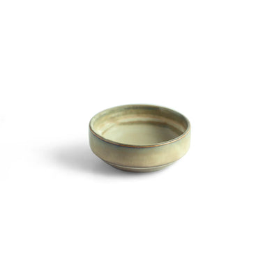 ExclusiveLane 'Wheat Serenity' Porcelain Chutney & Pickle Bowls (Set Of 2, 50 ML, Microwave Safe, Hand Glazed)