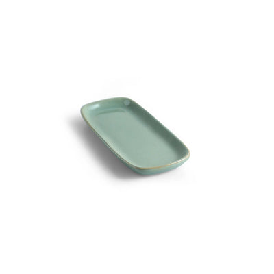 ExclusiveLane 'Sage Serenity' Porcelain Serving Platter (Microwave Safe, Hand Glazed)