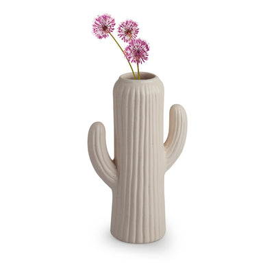 'Cactus Modern' Decorative Ceramic Vase (Handglazed Studio Pottery, 8.5 Inches)