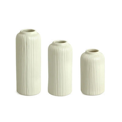 'Zen' Decorative Ceramic Vases (Set of 3, Handglazed Studio Pottery)