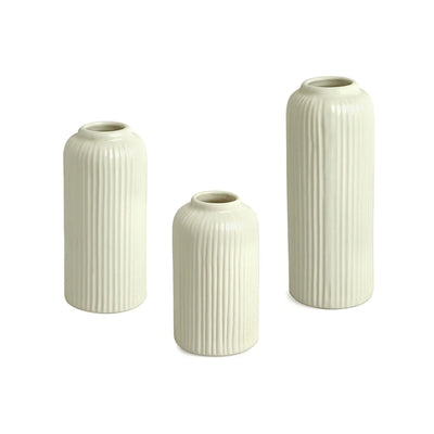 'Zen' Decorative Ceramic Vases (Set of 3, Handglazed Studio Pottery)