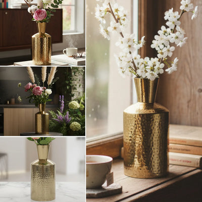 ExclusiveLane 'Sukoon' Iron Decorative Vase (Handcrafted, 28.1 Cm)