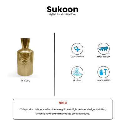 ExclusiveLane 'Sukoon' Iron Decorative Vase (Handcrafted, 28.1 Cm)