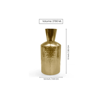 ExclusiveLane 'Sukoon' Iron Decorative Vase (Handcrafted, 28.1 Cm)