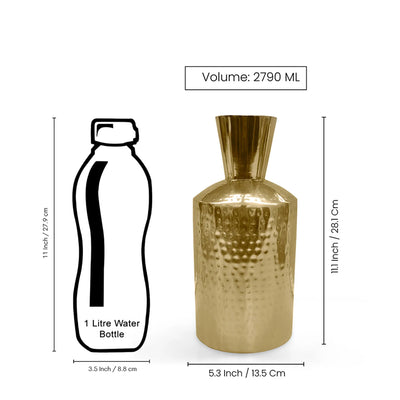 ExclusiveLane 'Sukoon' Iron Decorative Vase (Handcrafted, 28.1 Cm)