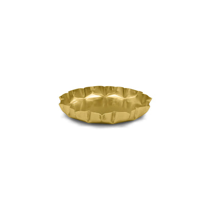 ExclusiveLane 'Jyotirvasna' Iron Decorative Urli Plate (Set Of 3, Hand-Etched, 16.8 Cm)