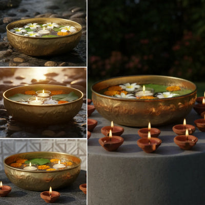 ExclusiveLane 'Swarna Kalash' Iron Decorative Urli Bowl (Handcrafted, 20.3 Cm)
