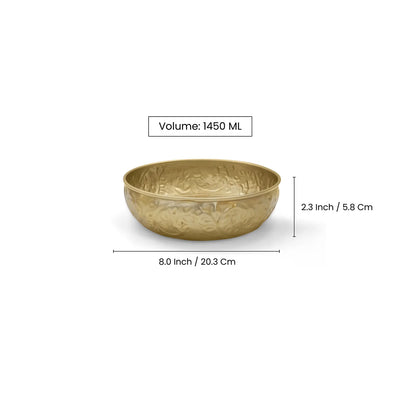 ExclusiveLane 'Swarna Kalash' Iron Decorative Urli Bowl (Handcrafted, 20.3 Cm)