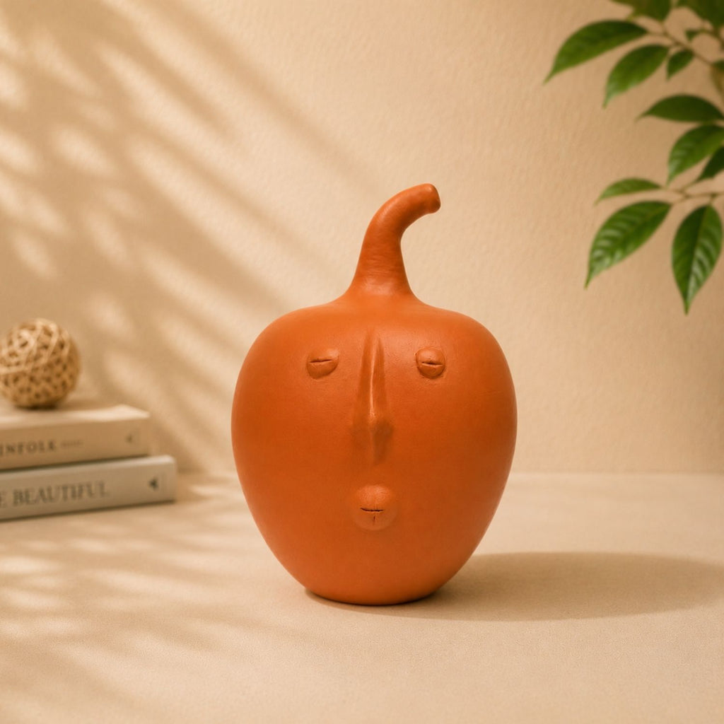 Earthen Vault Terracotta Decorative Piggie Bank/Showpiece (19.0 cm, Handmade)