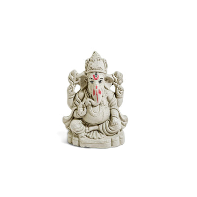 ExclusiveLane 'Spiritual Ganesha' Eco-Friendly Biodegradable Decorative Lord Ganesha Murti (10 Cm, Handmade)