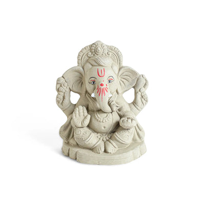 ExclusiveLane 'Spiritual Ganesha' Eco-Friendly Biodegradable Decorative Lord Ganesha Murti (15.6 Cm, Handmade)