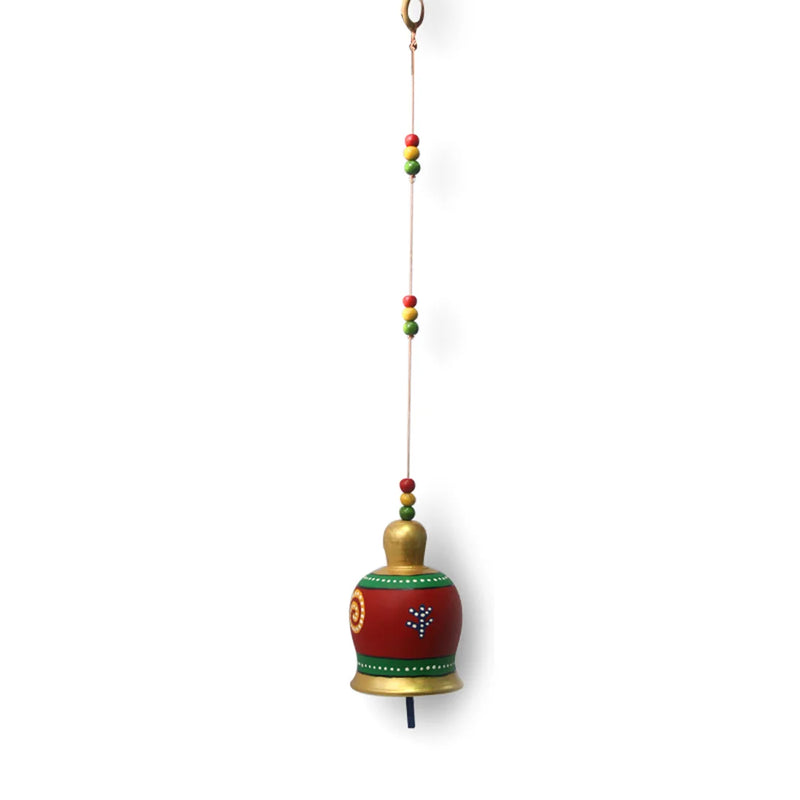 Terracotta Handpainted Decorative Bell Hanging