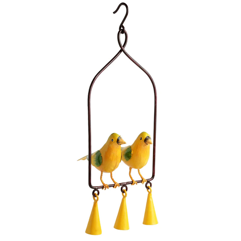 ‘Cannery Twittery’ Hand-Painted Decorative Hanging Wind Chime In Metal