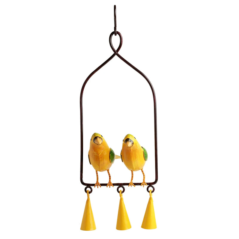 ‘Cannery Twittery’ Hand-Painted Decorative Hanging Wind Chime In Metal