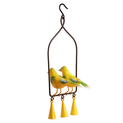 ‘Cannery Twittery’ Hand-Painted Decorative Hanging Wind Chime In Metal