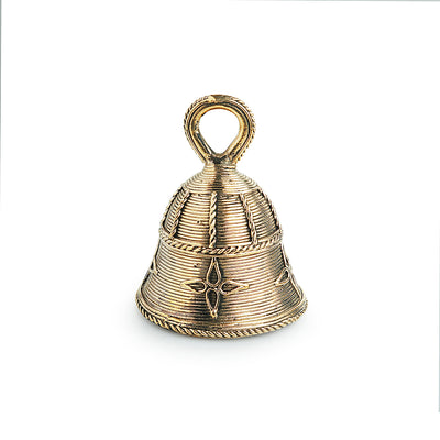 'Tinkling Melody' Handmade Brass Decorative Pooja Bell In Dhokra Art