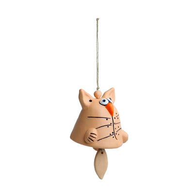 'Babbling Bird' Handmade Wind Chime & Decorative Hanging In Terracotta