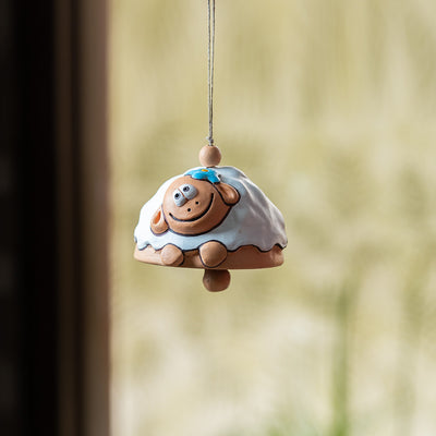 'Serene Sheep' Handmade Wind Chime & Decorative Hanging In Terracotta