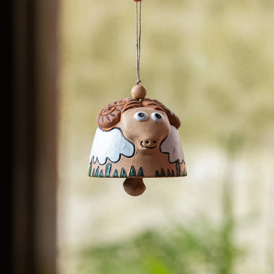 'Rustic Ram' Handmade Wind Chime & Decorative Hanging In Terracotta