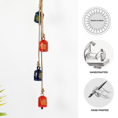 Ghantadi' Kutch Decorative Hanging Wind Chime (Iron | 4 Bells)