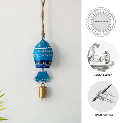 Fish' Kutch Decorative Hanging Wind Chime (Iron | Blue)