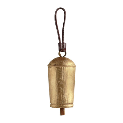 Musical Wind' Kutch Decorative Hanging Wind Chime (Golden | Leather Strap)