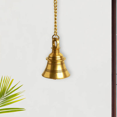 Pavitra Pooja' Decorative Hanging Pure Brass Bell (11 cm, 400 grams, Handcarved)