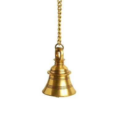 Pavitra Pooja' Decorative Hanging Pure Brass Bell (11 cm, 400 grams, Handcarved)