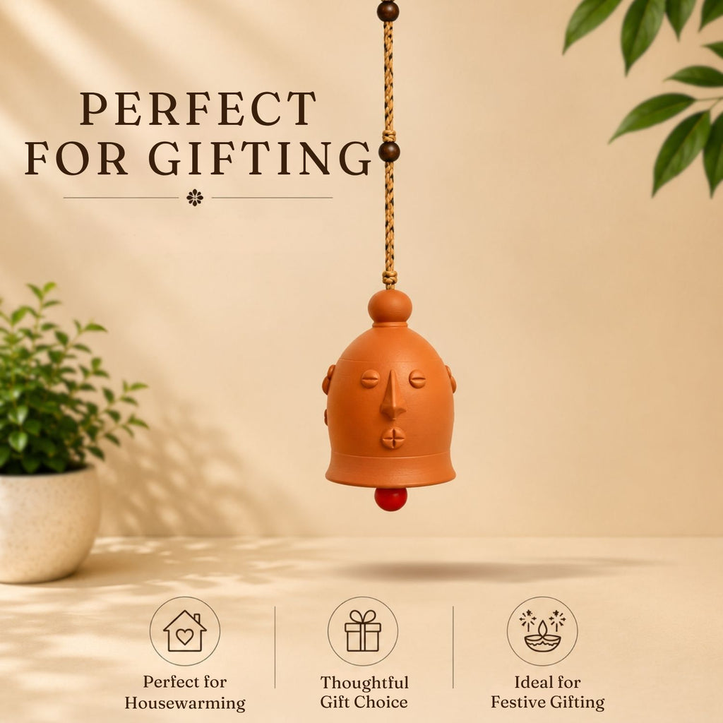 Earthen Rhythm Terracotta Decorative Hanging (12.5 cm, Handmade)