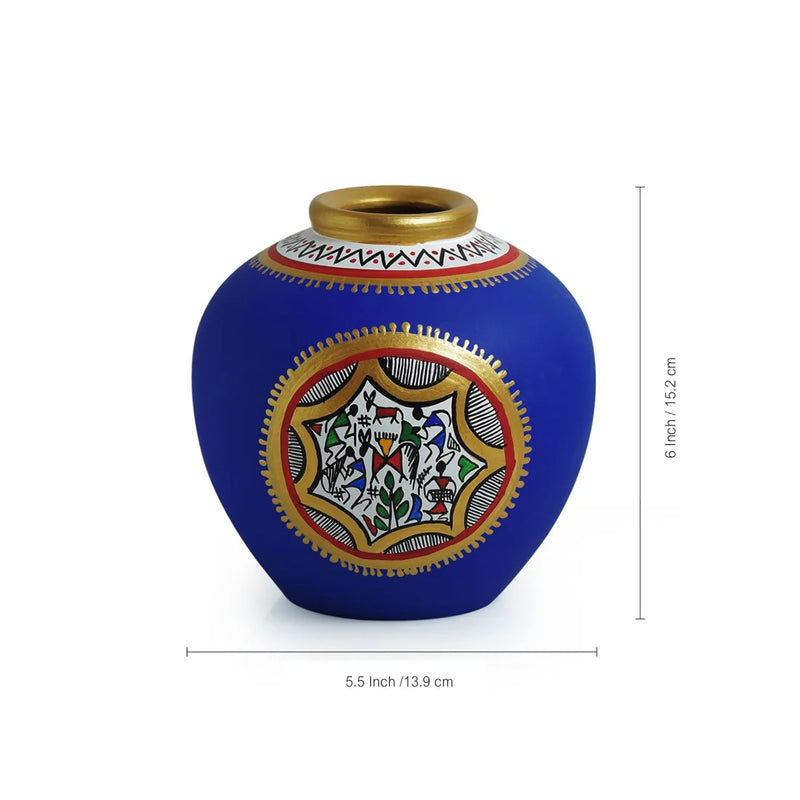 Combo Of Terracotta Handpainted Vases