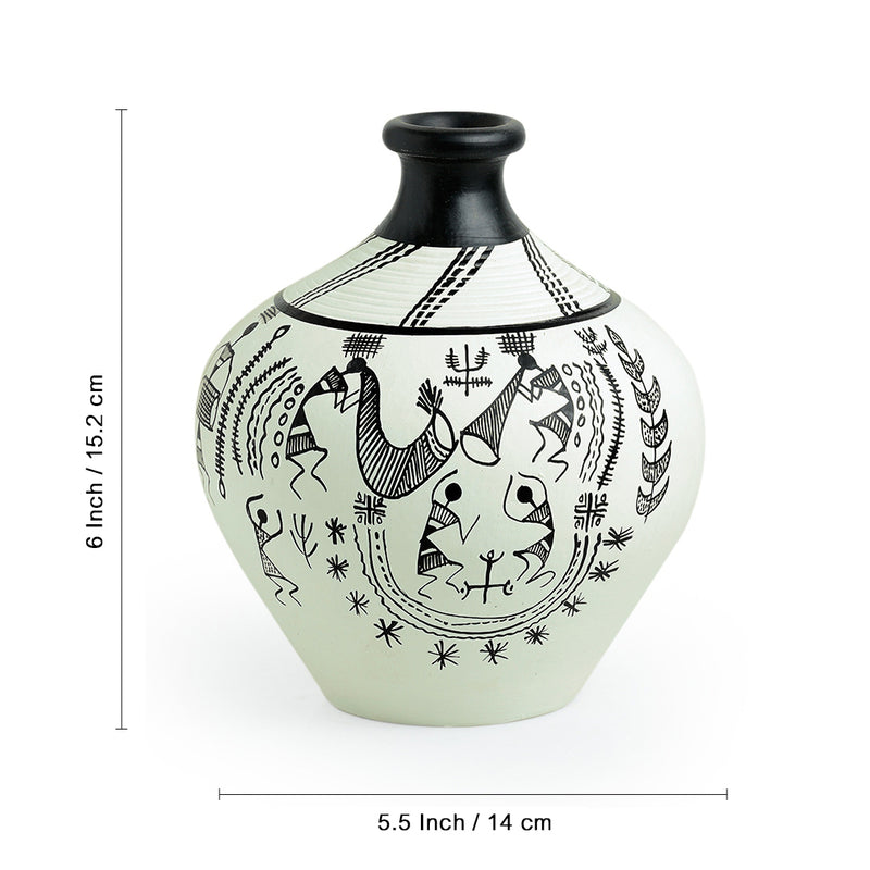 Combo Of Terracotta Handpainted Vases