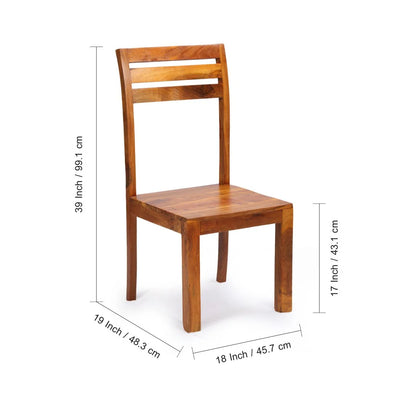 'Centaur' Handcrafted Dining Chair In Acacia Wood (Honey Finish)