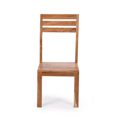 Centaur' Handcrafted Dining Chair In Acacia Wood (Set of 2 | Natural Finish)