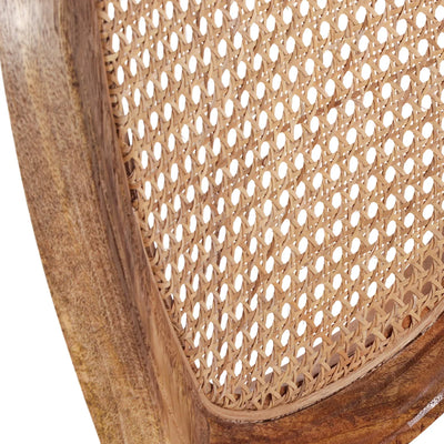 'Grandeur' Handcrafted Cane Dining Chair In Mango Wood (Natural Finish)