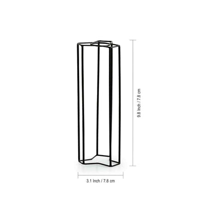 Modern Glass Garden' Test Tube Table Planter/Vase (10 Inch | Black)