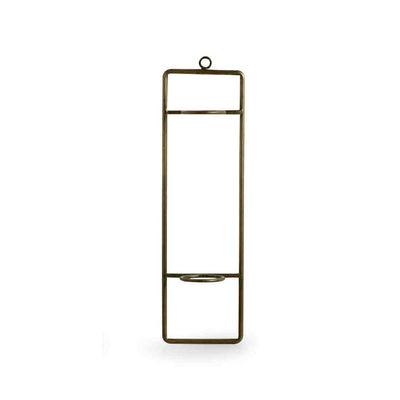 Modern Glass Garden' Test Tube Wall Planter/Vase (10 Inch | Golden)