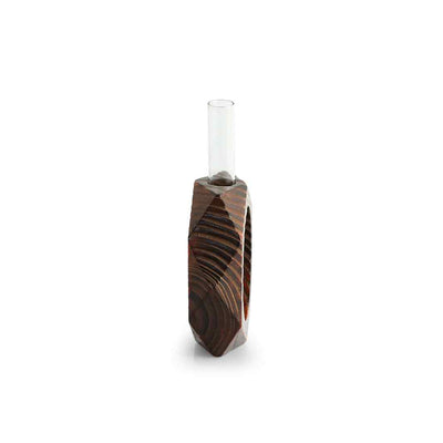 Honeycomb Glass Garden' Test Tube Table Planter/Vase (7 Inch | Dark Brown)
