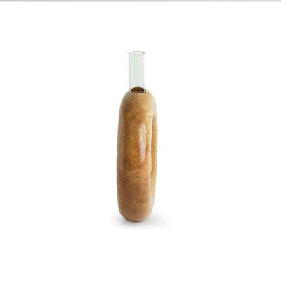 Roundabout Glass Garden' Test Tube Table Planter/Vase (7 Inch | Light Brown)
