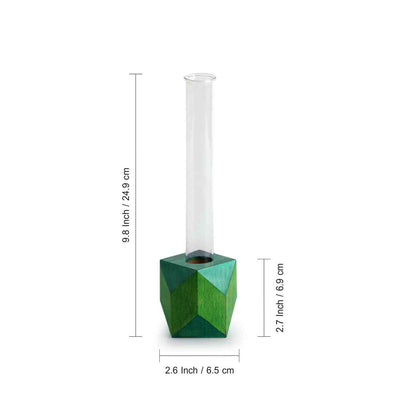 Rhombus Glass Garden' Test Tube Table Planters/Vases (10 Inch | Set of 2)