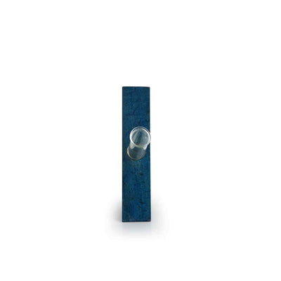 Tilted-Triangle Glass Garden' Test Tube Table Planter/Vase (8 Inch | Blue)