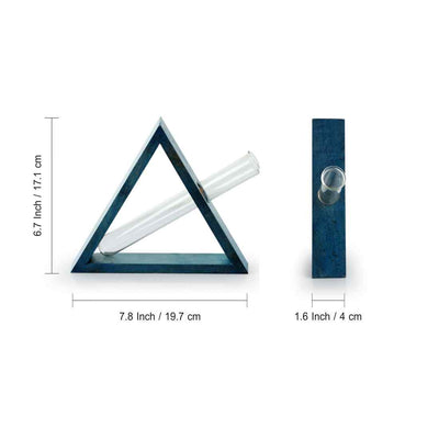 Tilted-Triangle Glass Garden' Test Tube Table Planters/Vases (8 Inch | Set of 2)