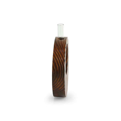 Pine Ring Glass Garden' Test Tube Table Planter/Vase (9 Inch | Dark Brown)