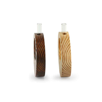 Pine Ring Glass Garden' Test Tube Table Planters/Vases (9 Inch | Set of 2)