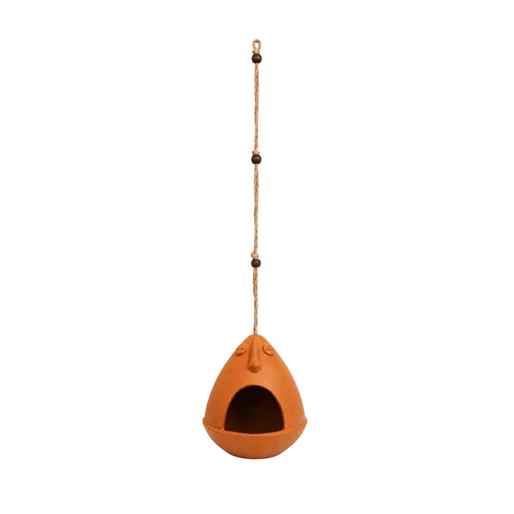 Earthen Nest Terracotta Bird House (Handmade, 14.4 cm, Earthen Brown)